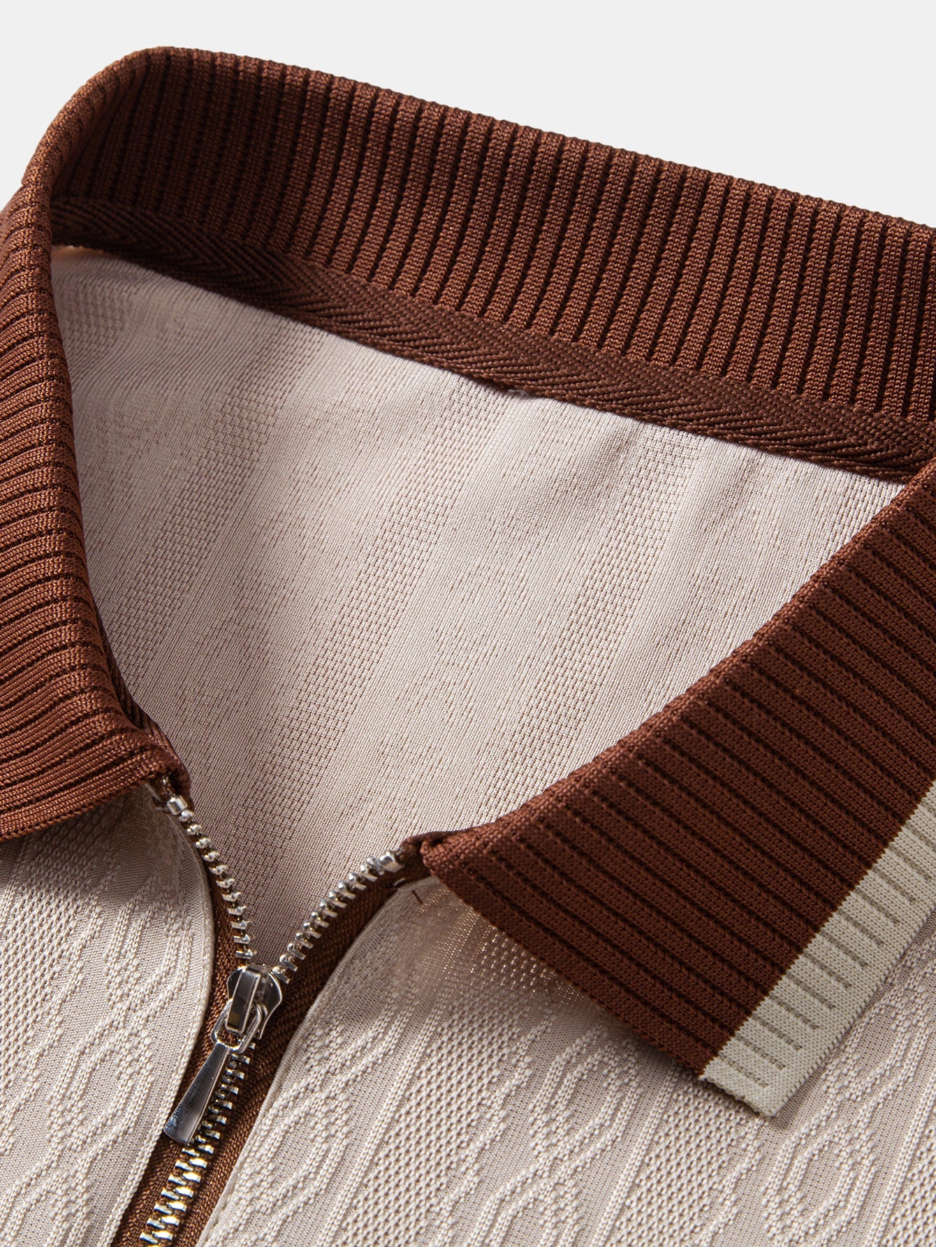 TAORMINA Knitted Zip Polo Shirt - Image 11
