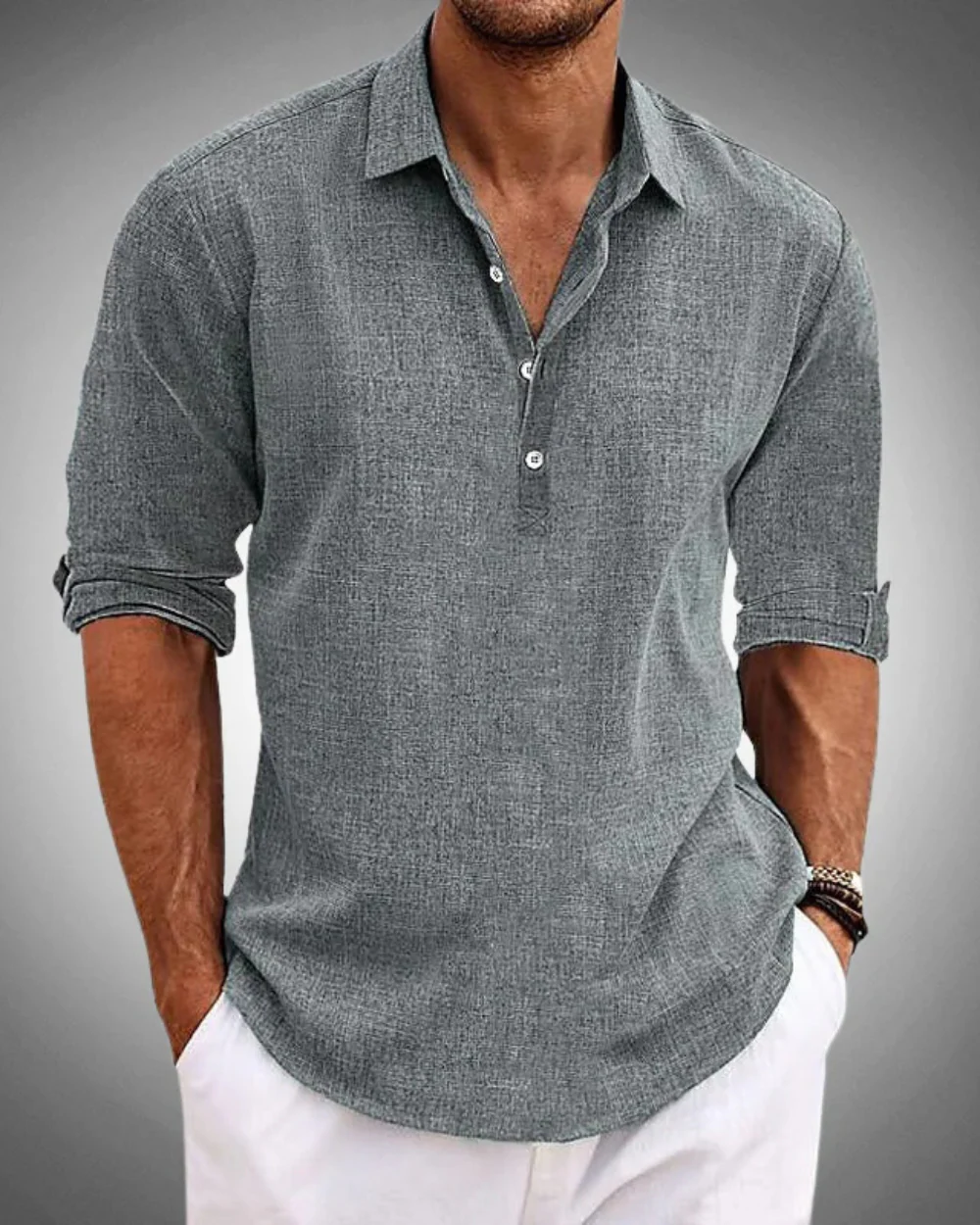 FIRENZE Summer Linen Casual Shirt - Image 3