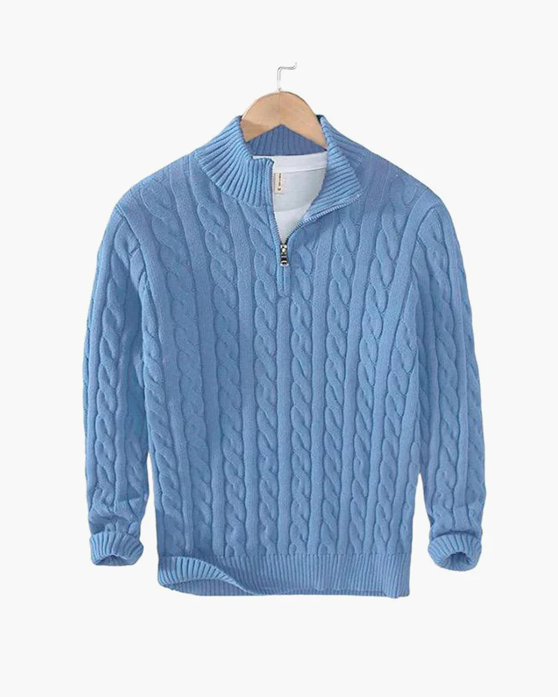TAEBAEK Zipped Cable Sweater - Image 5
